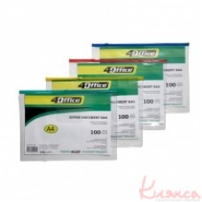 Папка пластикова А4 на блискавці PVC 4-207 4OFFICE